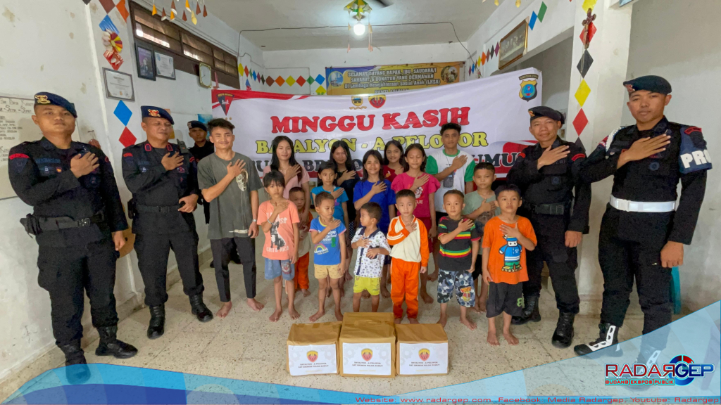Minggu Berbagi, Batalyon A Pelopor Polda Sumut Sentuh Hati Anak Panti dan Warga Kota Medan
